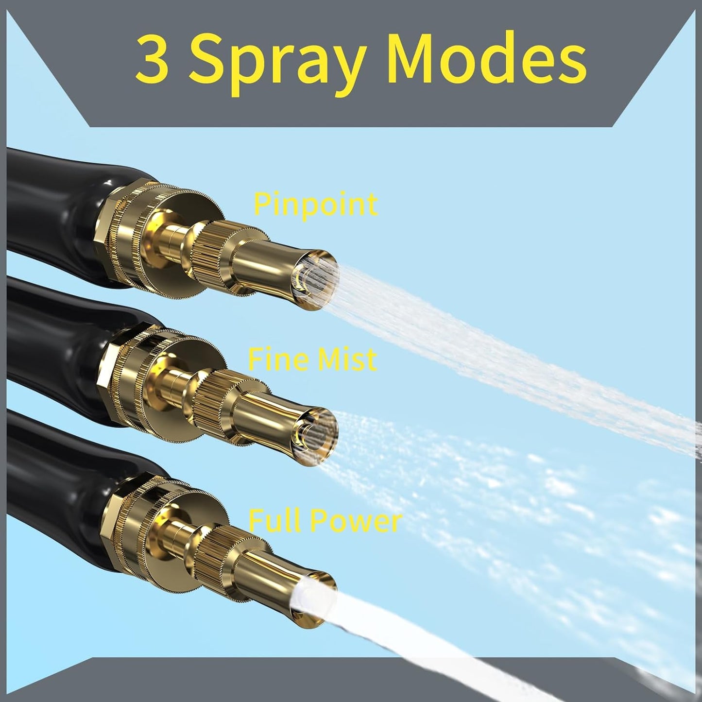 Upgraded Non-Expanding Garden Hose 5/8 in. x 50 ft, Ultra-Light Water Hose, Flexible, Burst-Resistant, Lead-Free, Anti-Kink, High-Pressure, Eco-Friendly